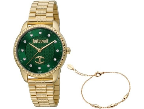 Reloj para Mujer JUST CAVALLI con Pulsera Dorado (Acero Inoxidable)