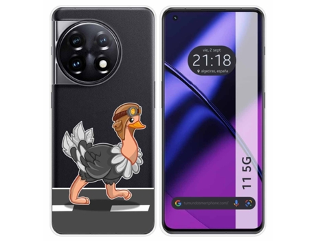 Funda Silicona Transparente para Oneplus 11 5G diseño Avestruz Dibujos
