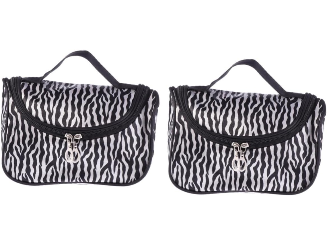 Neceser De Viaje De 2 Piezas Con Estampado, Neceser Portátil Con Compartimento Y Organizador.