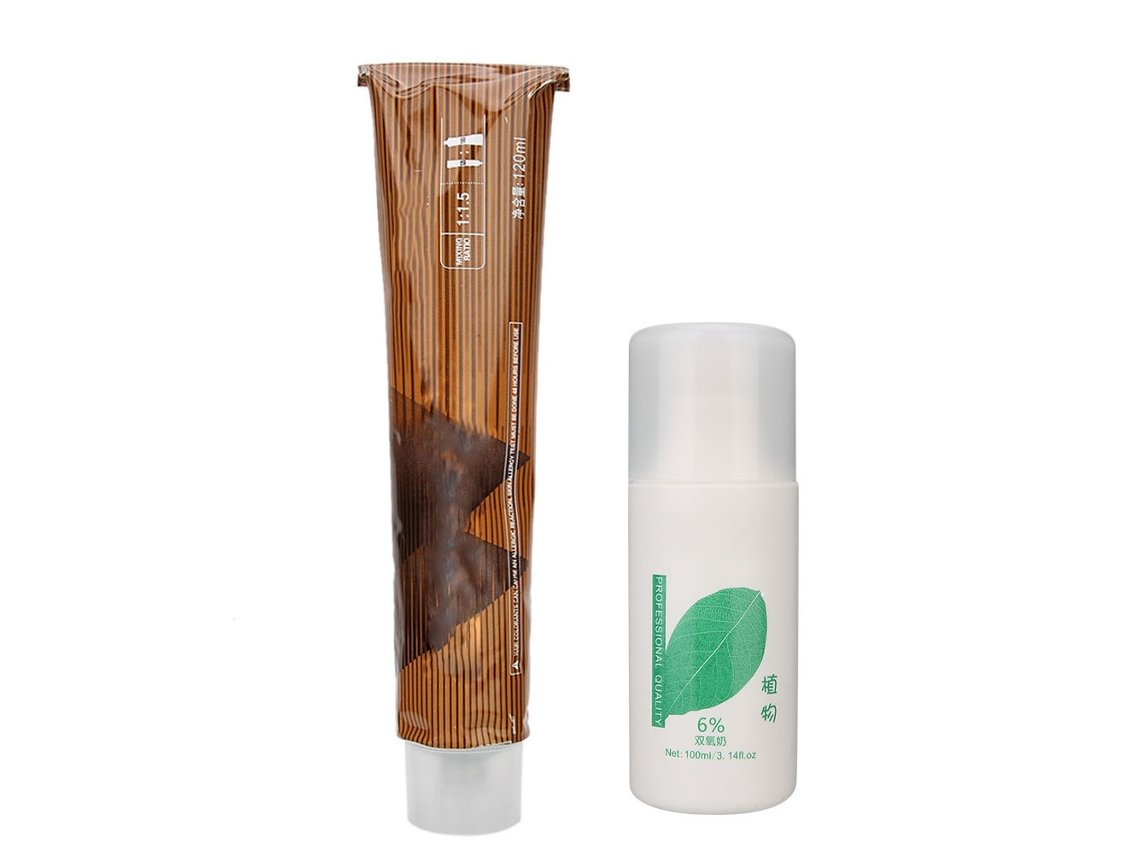 Crema De Tinte De Pelo Semipermanente - Ingredientes Naturales, Reparador, Ideal Para Salones Y Uso Doméstico, 100ml + 100ml Peróxido