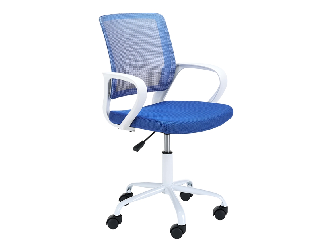 Silla de escritorio infantill FD6 de tela Blanco Azul AKORD FURNITURE FACTORY