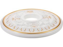 Medallón Decorativo Para Techo: Roseta Redonda Blanca – Lámparas De Techo.