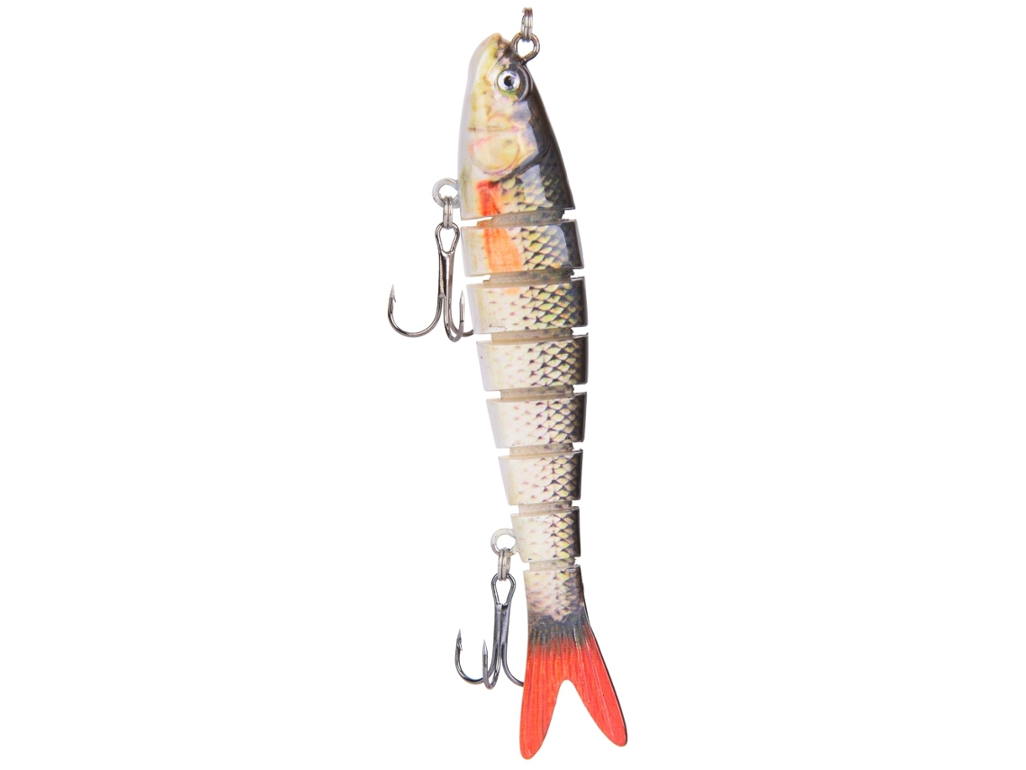 Señuelo de pesca artificial Mali con anzuelo de 5 x 10 cm, hundimiento, oscilantes, ojos 3D, ABS, para pesca en agua salada y dulce.