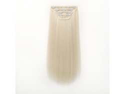 4pcs Extensiones De Pelo Rectas Clip-in 22 Pulgadas Para Look Capado De Mujer