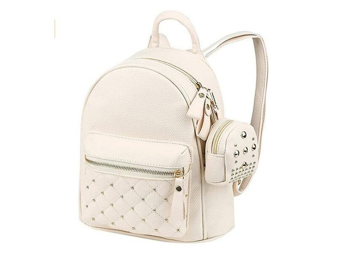 Mochila pequeña y elegante para mujer, modelo 2026, fabricada en piel sintética impermeable, con cierre de cremallera y correas antideslizantes.