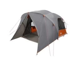 Tienda de campaña tipo domo para 6 personas, gris y naranja, 500 x 314 x 206 cm
