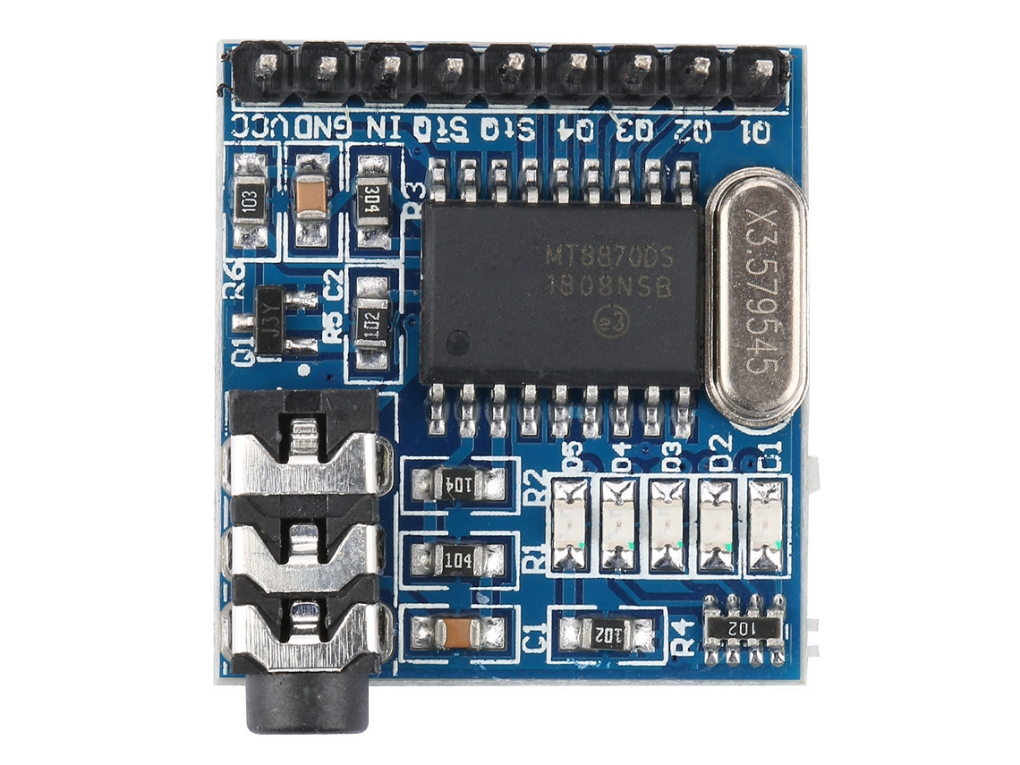 Módulo Decodificador Dtmf Mt8870 Para Decodificación De Voz Y Audio Telefónico