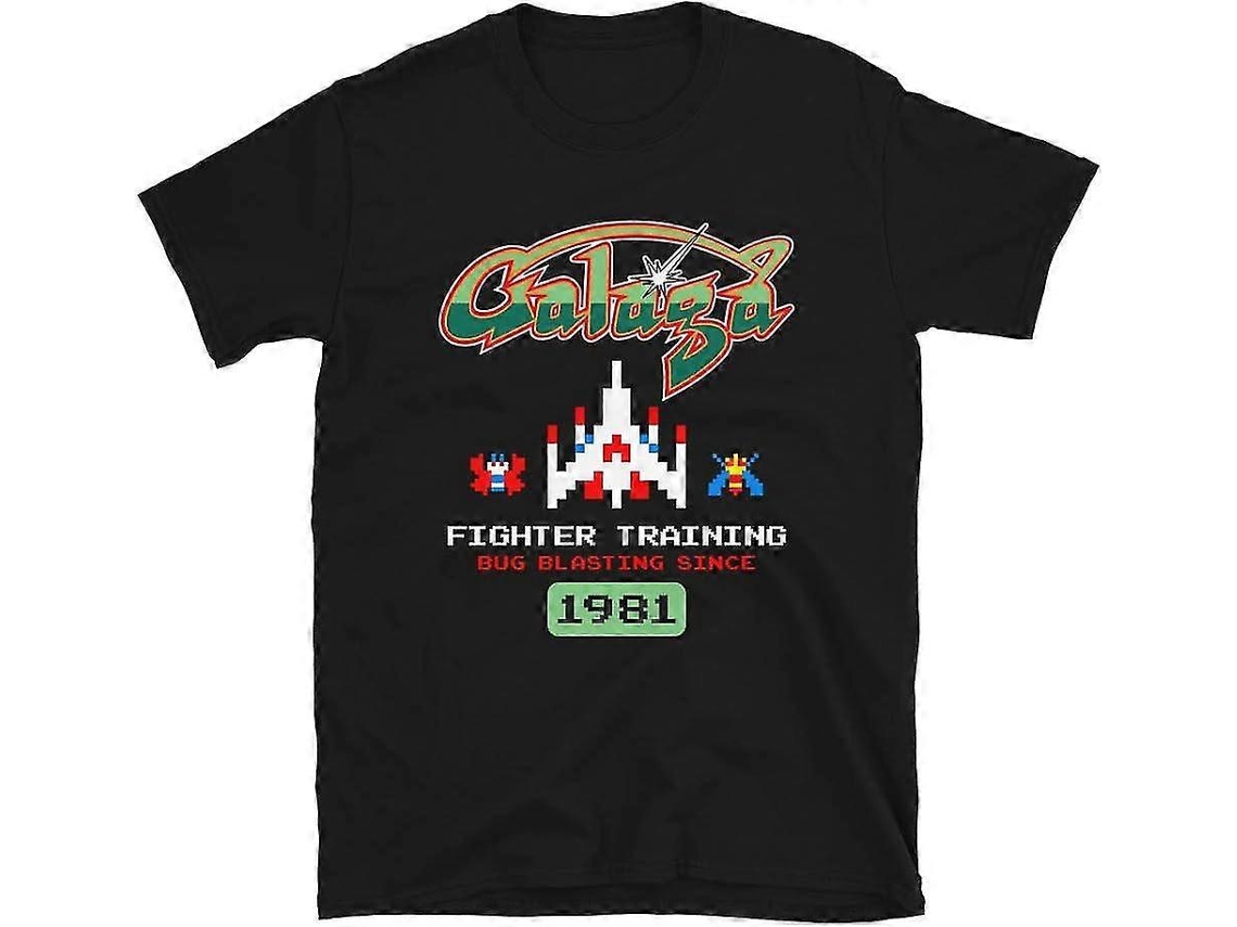 Mod.01 Arcade Galaga 1981 Space Invaders Videojuego Juego Retro Vintage 80s Consola De Juegos Aliens 8-bits Camiseta Gamer