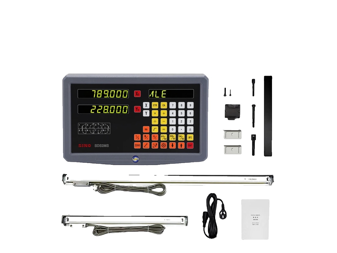Kit de lectura digital para fresadoras, resolución de 5 µm, protección IP54, DRO OEM de 2 ejes de 5 µm