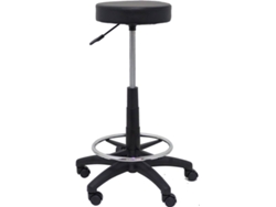 Taburete de Oficina PIQUERAS Y CRESPO Tolosa Negro (Similpiel)