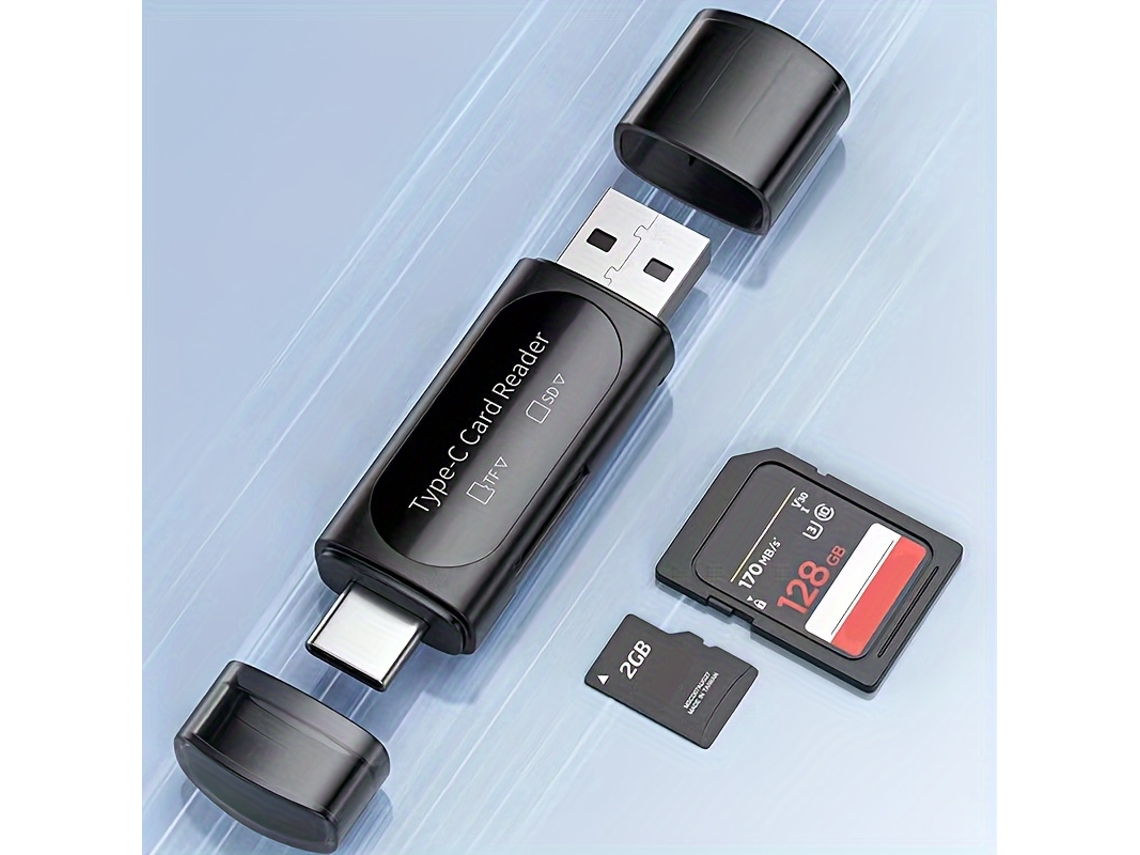 Lector de tarjetas USB/Tipo C a SD/TF