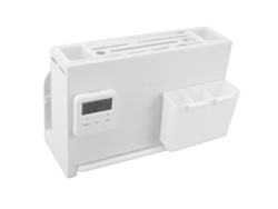 Soporte De Cuchillos Multifuncional De Pared Con Portajuegos Y Temporizador Para Cocina Hogar Restaurante Blanco