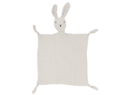 Manta De Seguridad Para Bebé, Algodón Suave, Cómoda, Adorable Diseño De Conejo, Beige, 28x28 Cm