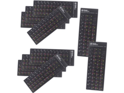 10 hojas de pegatinas multilingües para teclado de portátil (hebreo e inglés), aplicación sin residuos Gokoco