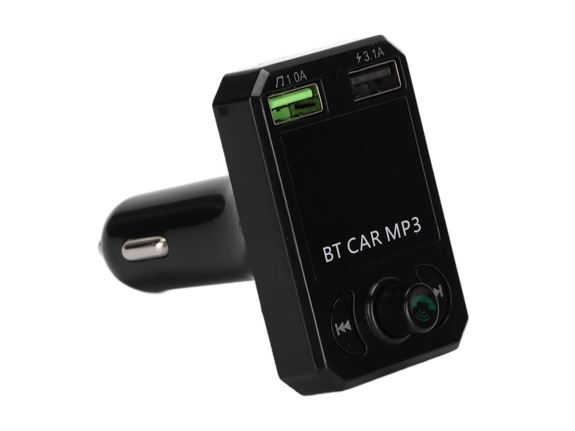 Adaptador De Radio Para Coche Con Bluetooth Fm Y Cargador Usb Dual, Compatible Con Smartphones.