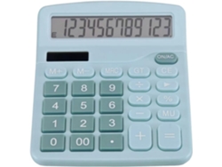 Calculadora solar de escritorio, 12 dígitos, pantalla grande, modelo 837 azul. Sfushos
