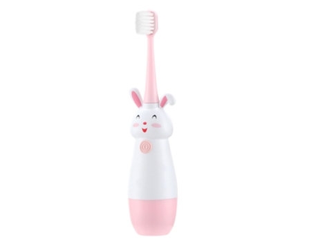 Cepillo de dientes eléctrico ZMDECQNA para niños sónico con batería 2-9 años cabeza de cerdas suaves (rosa)