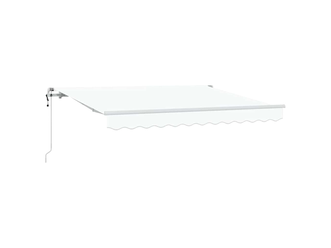 Toldo retráctil Vidaxl de poliéster blanco