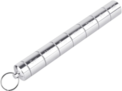 Pastillero semanal para medicamentos con llavero ideal, metal plateado (25x7x3 cm) Kofihety