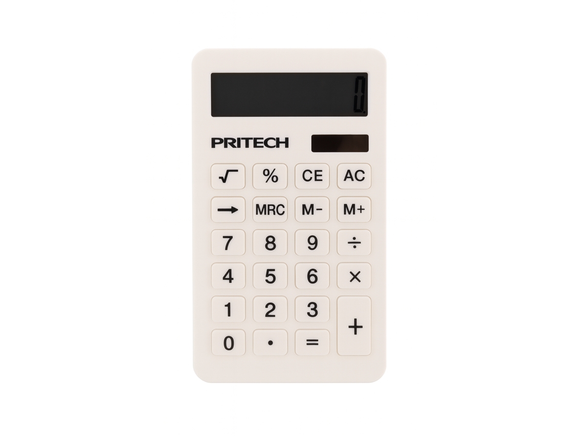 Calculadora digital blanca Pritech Pbp 359