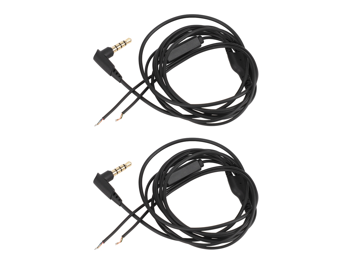 Cabo De Reparo Para Fones De Ouvido Cobre Sem Oxigênio 3.5mm 1.2m Com Microfone Para Diy Substituição