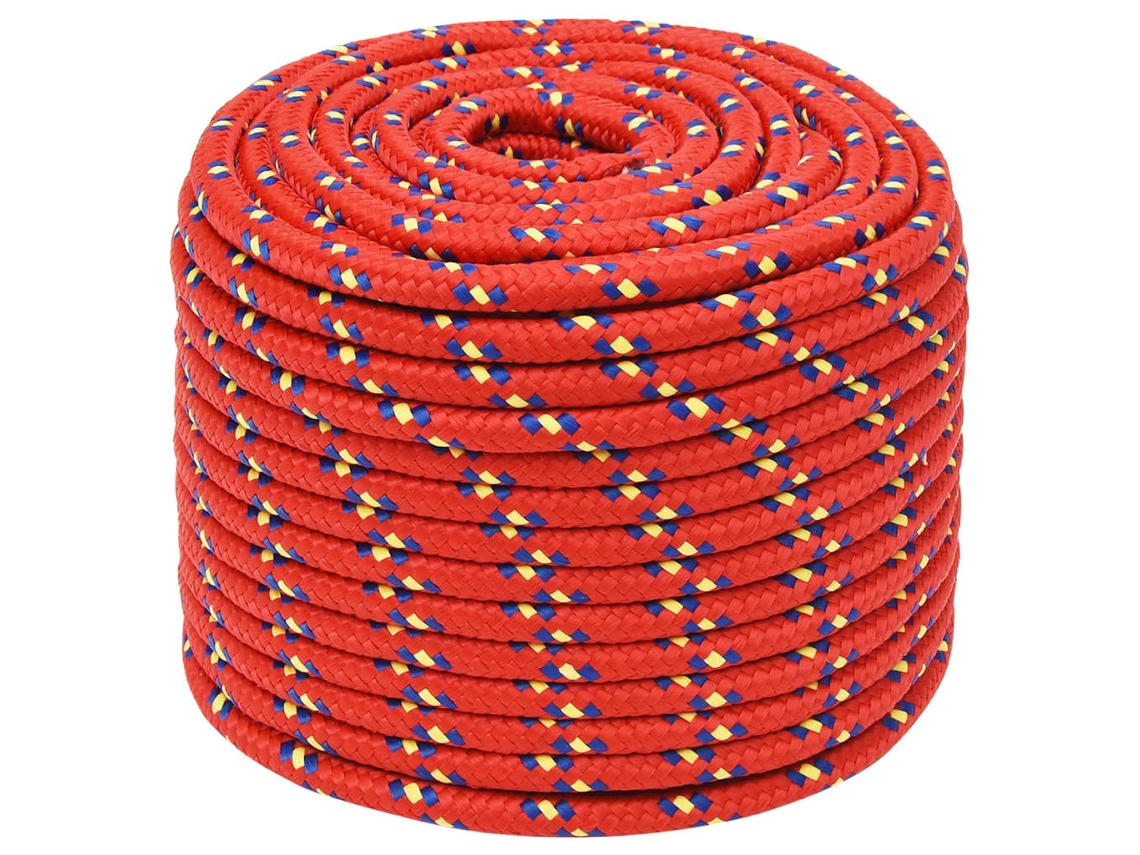 Cuerda para barcos de 14 mm y 100 m, polipropileno rojo HARLANV1
