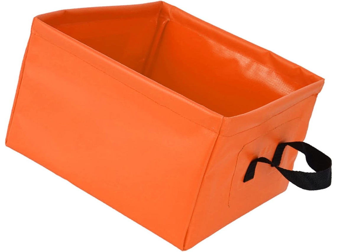 Cubo plegable de camping, portátil, 13 L. Slowmoose