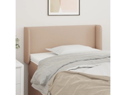 Cabecero De Cuero Sintético Color Capuchino 83x16x78/88 Cm