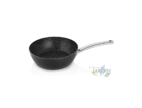 Sartén Honda Aluminio Forjado 32 Cm ORBEGOZO Recubrimiento Piedra Antiadherente Mango Acero Inox.