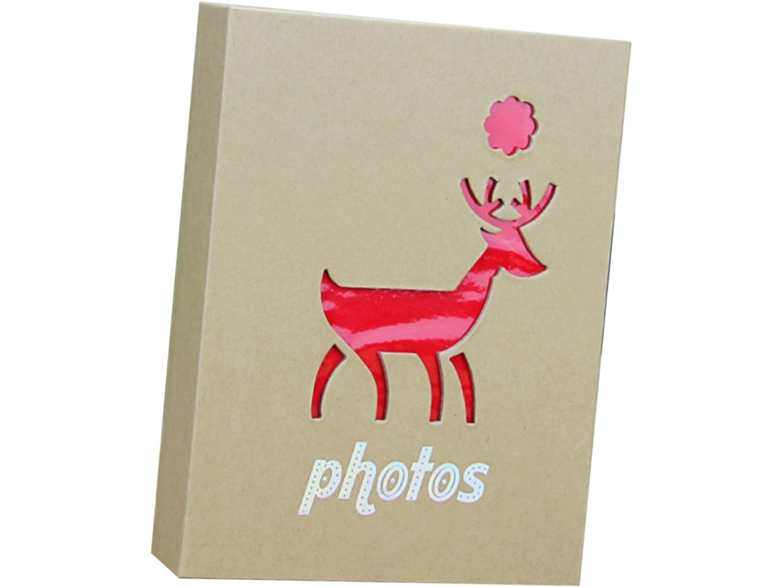 Álbum de fotos decorativo, papel kraft, 100 páginas, fácil de abrir, para bebés, Navidad, cumpleaños, GOKOCO