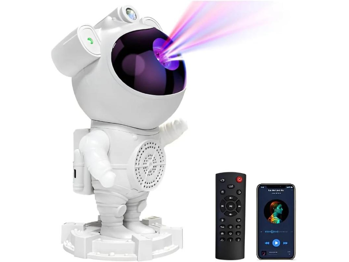 Proyector Astronauta Galaxy Galaxy Night Light Star Projector Con Ruido Blanco Altavoz Bluetooth Temporizador Y Control Remoto Lámpara Yizhood