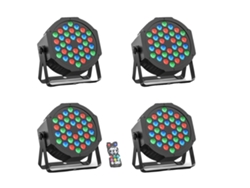 Luces PAR RGB, múltiples modos de control, diseño de bajo consumo, 4 piezas OEM
