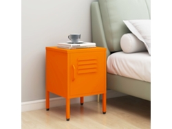 Mesa de Cabeceira LOVELY HOME Mesinha 35X35X51 Cm Aço Laranja