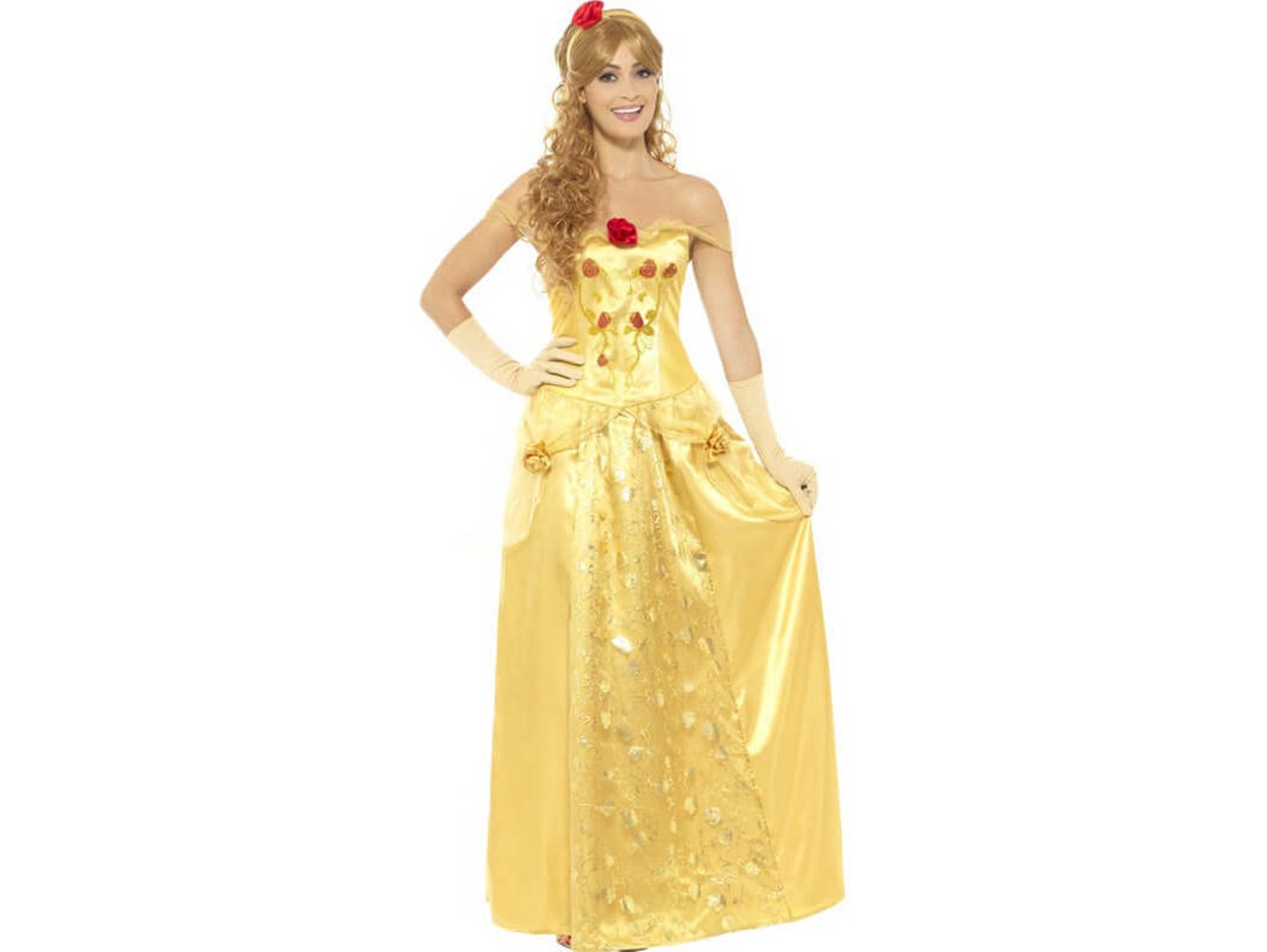 Disfraz de Mujer DISFRAZZES Princesa De Cuento Amarilla (Talla: L)