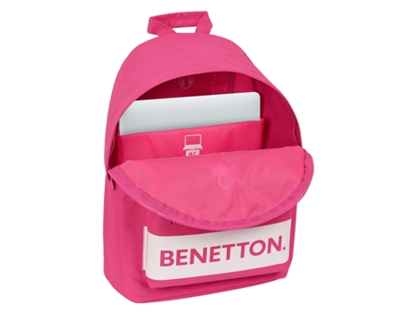 Mochila para Portátil BENETTON Benetton Rosa (31 x 41 x 16 cm)