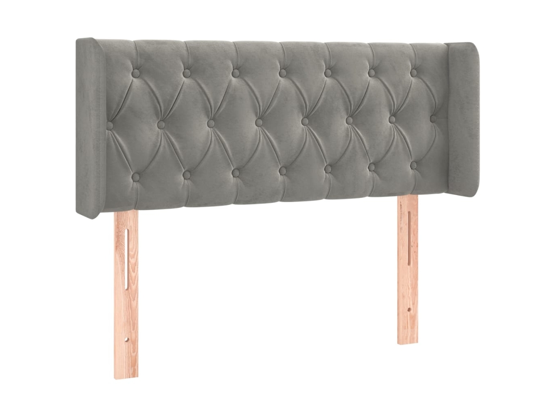 Maison Exclusive - Cabecero De Terciopelo Gris Claro 103x16x78/88 Cm