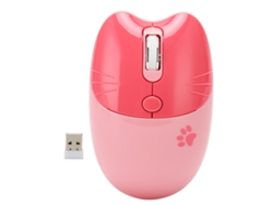 Ratón Inalámbrico Bt5.1/2.4ghz Con Clic Silencioso Y Dpi Ajustable Para Oficina - Rosa Chica