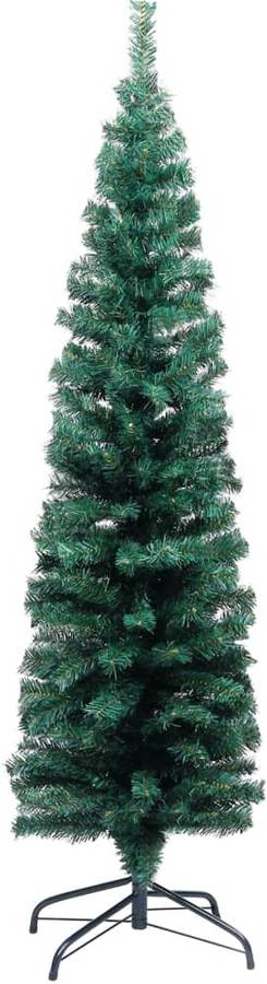 De Navidad Artificial estrecho y soporte pvc verde 120 cm vidaxl con 38x120