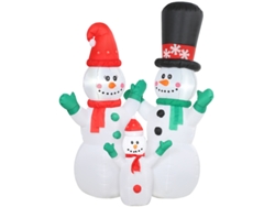 Familia De Muñecos De Nieve Inflables Navideños De 1,8 M Con Luces Led Para Interiores Y Exteriores.
