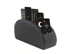 Soporte para control remoto de TV con 5 compartimentos, organizador de cuero sintético.