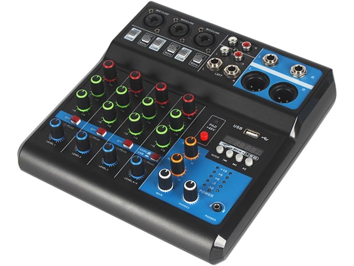 Consola de mezcla de tarjeta de sonido A5 Live para equipos de audio y transmisión en vivo. SFUSHOS
