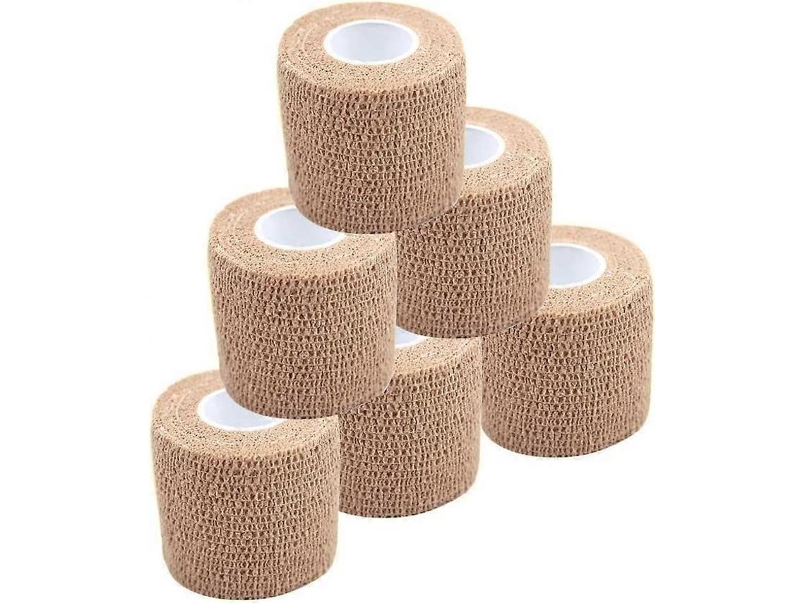 Rebe-cinta Adhesiva Médica Elástica Autoadhesiva Para Primeros Auxilios, 6 Rollos, Impermeable, Respirable, 5cmx4.5m