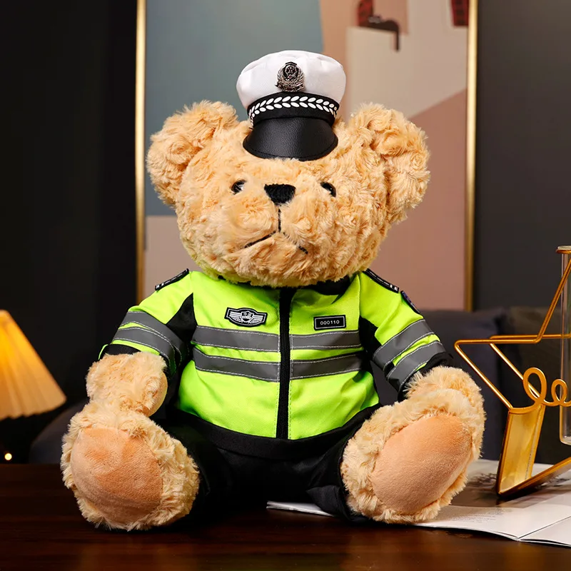 (estilo 1, 25 Cm) Oso De Peluche Policía, Juguete De Oso De Peluche De Tráfico