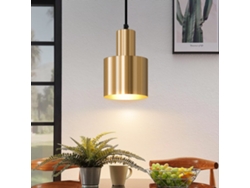 Zmh Lámpara Colgante De Comedor De 1 Llama Dorada, Moderna Lámpara Colgante E27 De Metal Para Cocina