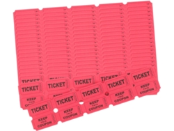 Lote Com 200 Bilhetes Vermelhos Numerados Para Jogos, Eventos E Festas.