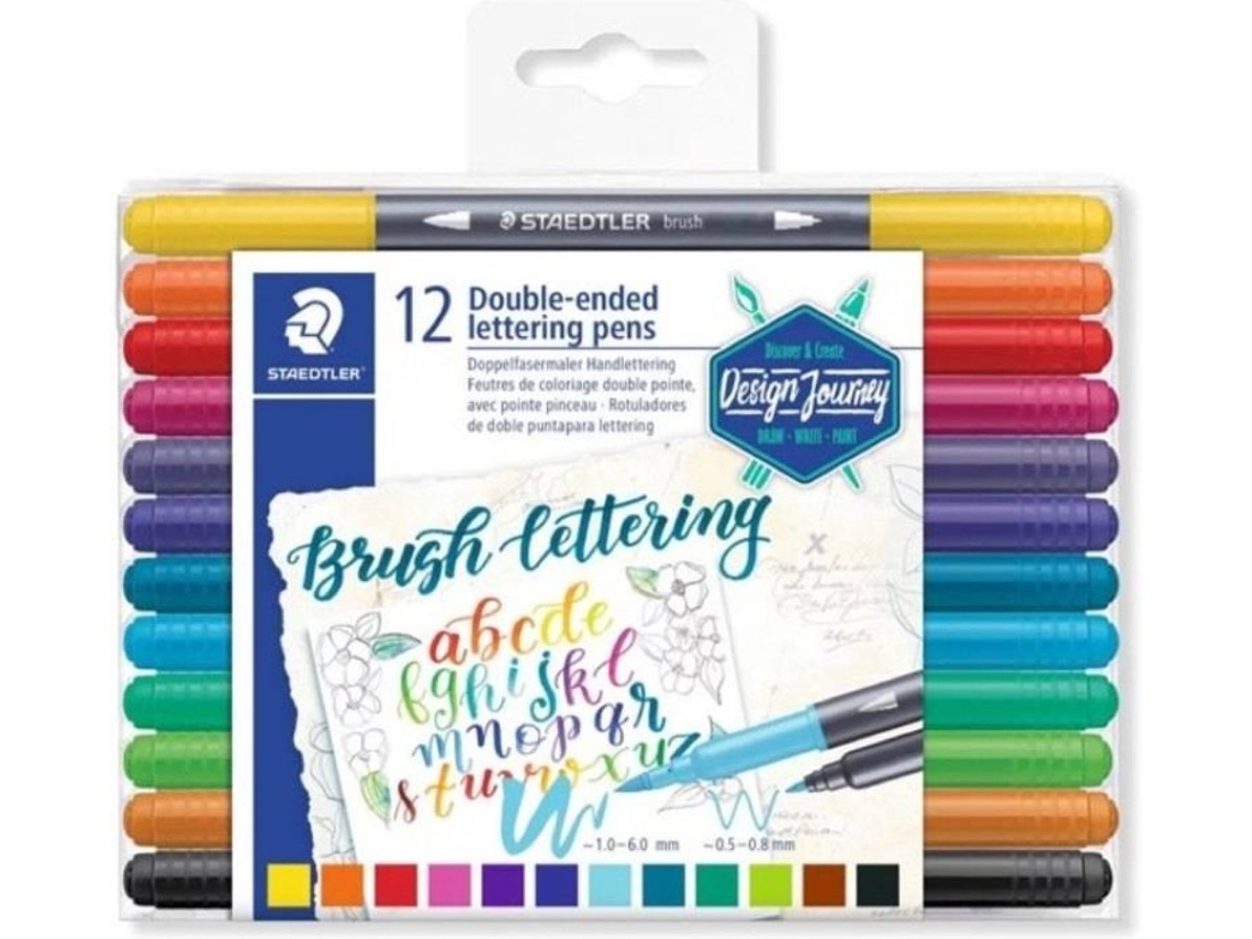 Marcador STAEDTLER Ponta Dupla (12 Un)