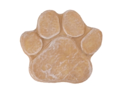 Piedra Conmemorativa Con Huellas De Perro Para Jardín, Tumba De Mascota, Monumento Resistente A La Intemperie, Color Amarillo Arena.