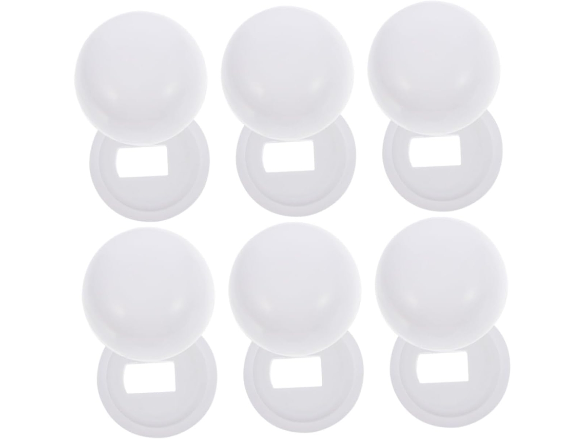 Tapones De Rosca Universales De Plástico Para Inodoro Con Cierre A Presión, Paquete De 6 Pares.