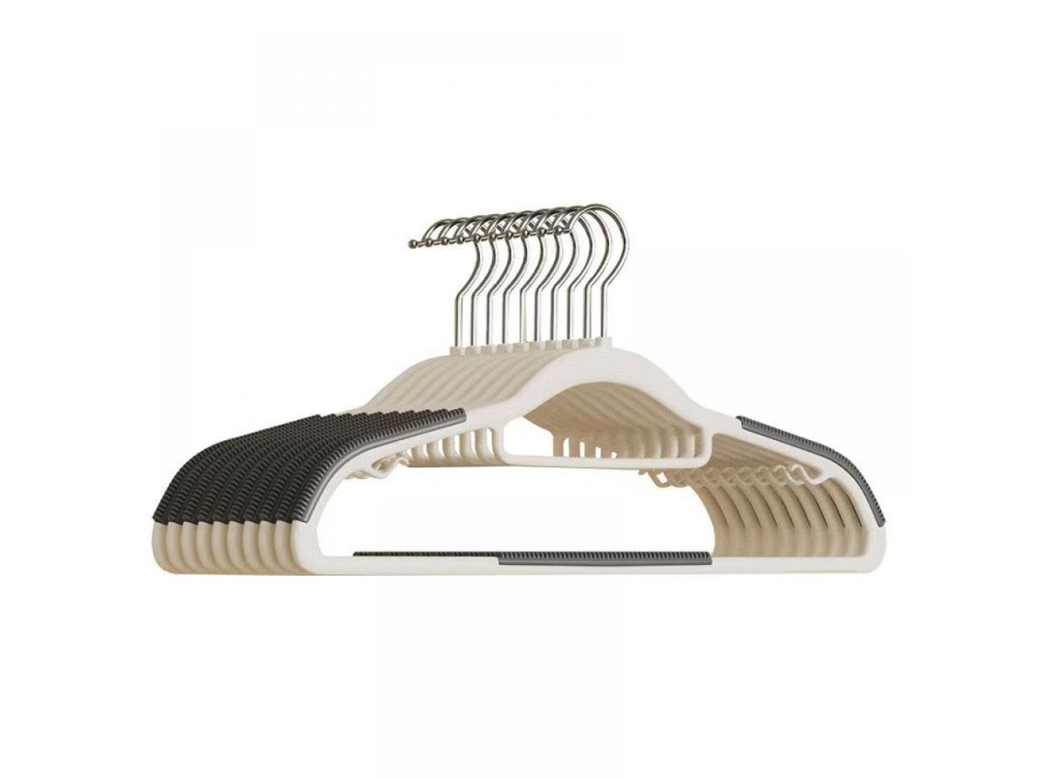 Perchas de ropa antideslizantes, perchas de plástico resistentes con perfil delgado y gran potencia, perchas giratorias antideslizantes con gancho