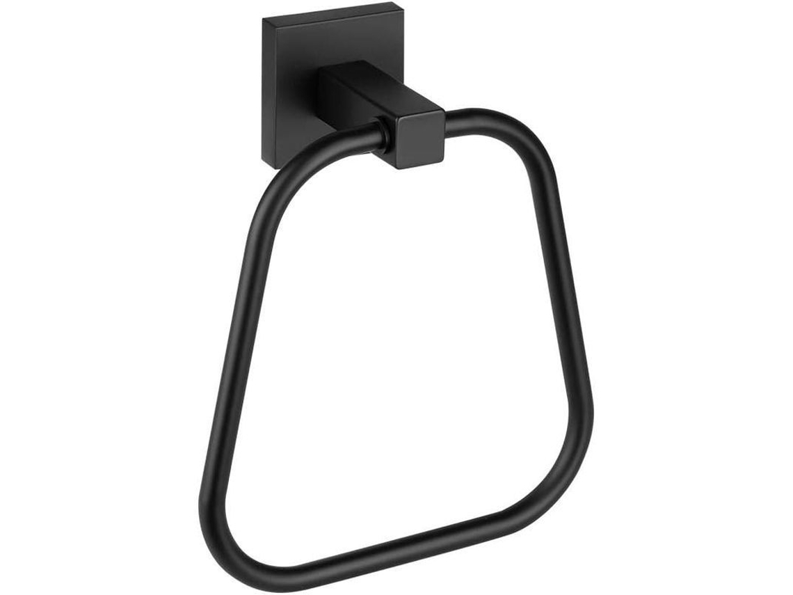 2026-porta Toallas Redondo Negro Acero Inoxidable Sus304 Pared Baño Accesorio Moderno
